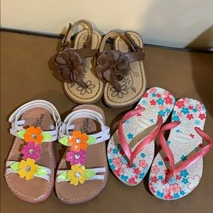 Sandals for toddler girls (bundle)